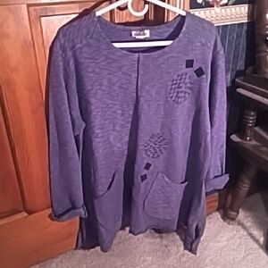 Odille Purple Knit Cardigan